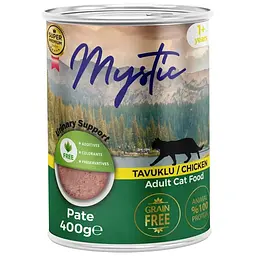 Вологий корм для дорослих котів Mystic паштет з куркою 400 г