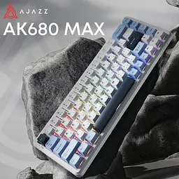 Механічна ігрова клавіатура Ajazz AK-680-MAX Magnetic Switch RGB USB White - мініатюра 3