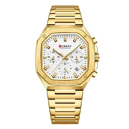 Наручний годинник чоловічий 8459 Gold-White Curren acs0031415
