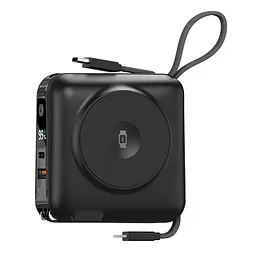 Портативний ЗП Power Bank WIWU Wi-P051 6 in 1 PD45W з БЗП+iWatch 15000 mAh Black