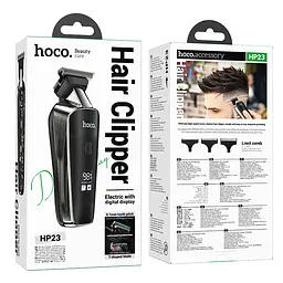 Машинка для стрижки HOCO HP23 Diamond engraving electric hair clipper Black (6942007623773) - мініатюра 2