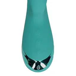 Вібратор-кролик Loveline Inflatable Rabbit 20 см (зелений) - мініатюра 14
