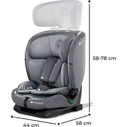 Автокрісло Kinderkraft Oneto3 i-Size Cool Grey KCONE300GRY0000 (00-00305211) - мініатюра 8