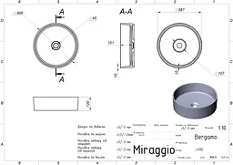 Умивальник Miraggio Bergamo глянцевий 0002671, Білий - мініатюра 4