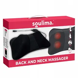 Масажна подушка Shiatsu для шиї та спини з підігрівом Soulima 22987 - мініатюра 3