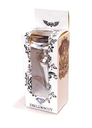Анальна пробка - Jewellery Silver Long Plug Black - мініатюра 10