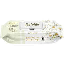 Влажные салфетки Dolphin Chamomile с клапаном 72 шт.