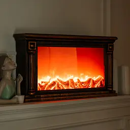 Камін декоративний з LED-підсвіткою 64*13*37 см, бронзовий Yiwu SP-60BR - мініатюра 2