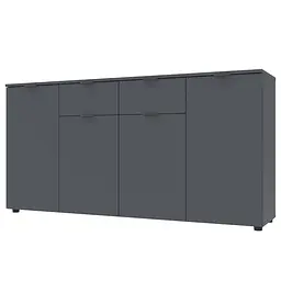 Комод Doros Рон 7 Графіт 4 фасади 2 шухляди 160х38х81 (44900236)