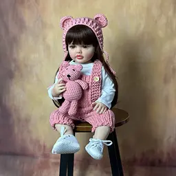 Реалістична Кукла Реборн 55 см повністю вінілова Doll Reborn Baby К0100202 - мініатюра 9