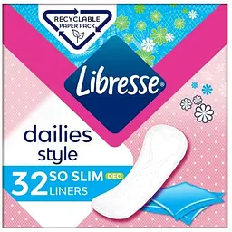 Прокладки щоденні Libresse 32шт Dailies Style Deo Ультратонкі
