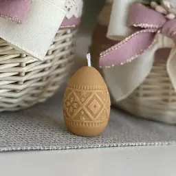 Великодня свічка писанка бежева MIS LT