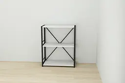 Етажерка 3/60 Ferrum-decor Серії Коннект 75x60x28 чорний ДСП Білий 16мм (FRD-104254) - мініатюра 2