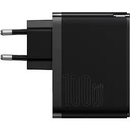 Мережевий зарядний пристрій Baseus GaN5 Pro Fast Charger C+U 100W + Cable USB-C Black [CCGP090201] [96285] - мініатюра 6