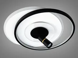 Сучасна LED-люстра Diasha 5531WH+BK dimmer білий + чорний, 64 Вт, з пультом і димером, 47 см - мініатюра 7