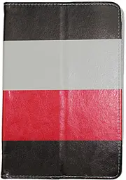 Чохол-книжка TOTO Tablet Cover Stripes Universal 8" Red/Black/White