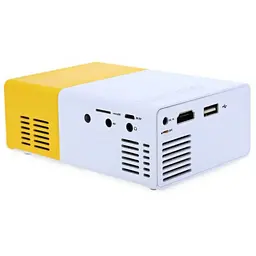 Проєктор для дому YG 300 Led, Біло-жовтий, проєктор full hd для домашнього кінотеатру, відеопроєктор (ST) - мініатюра 6