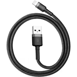 Кабель Baseus Cafule Cable USB for Lightning Gray/Black 2м (CALKLF-CG1) [73378] - мініатюра 2