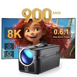 Мультимедійний смарт-проектор з автофокусом Magcubic HY450C Android 14, chip H726, 8K24fps, 2GB/16GB із голосовим керуванням домашній кінотеатр Black (19396) - мініатюра 3