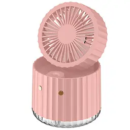 Настільний вентилятор Rapid Cooling 3in1 з водяним охолодженням та підсвічуванням 1200 mAh Pink Epik teh0029471