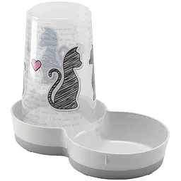 Moderna Tasty Cats in Love модерна 2в1 1,5 л автогодівниця автопоїлка для котів і собак