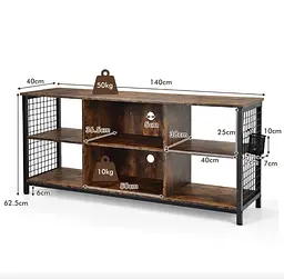 Тумба під ТВ Costway Ketrin в стилі Loft - мініатюра 4