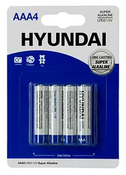 Батарейка Hyundai LR03 AAA BL4 Alkaline (6793732)