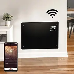 Конвекторний обігрівач Volt Polska TermoGlass Pro 2в1 2000W Wi-Fi Smart Black - мініатюра 3