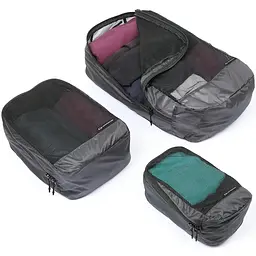Комплект чохлів Lifeventure Ultralight Packing Cubes Темно-сірий - мініатюра 3