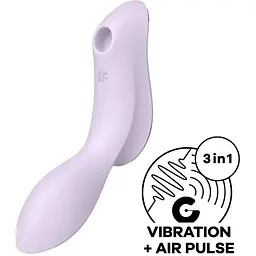 Вакуумний стимулятор з вібрацією Satisfyer Curvy Trinity 2 Violet - мініатюра 2