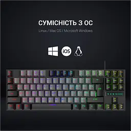 Клавіатура GamePro MK100B Blue Switch LED USB Black [MK100B] [111027] - мініатюра 8