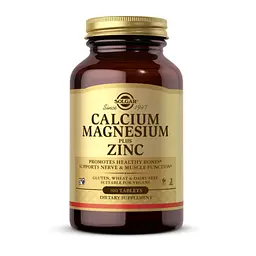 Кальцій, магній і цинк Calcium Magnesium Plus Zinc - 100 tabs