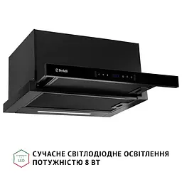 Витяжка телескопічна PERFELLI ISEO 6PWB NERO - мініатюра 9