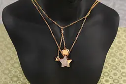Ланцюг Xuping Jewelry подвійна цепочка Три зірки 45 см золотистий