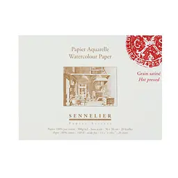Склейка для акварелі Sennelier, 20 аркушів, гаряче пресування, 300 г/м, 36x26 см