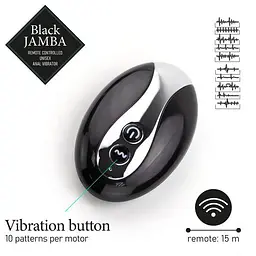 Анальний вібратор FeelzToys Jamba 12.3 см (чорний) - мініатюра 5