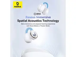 Навушники TWS BASEUS AirGo 1 Ring White (A00069201223-00) - мініатюра 7