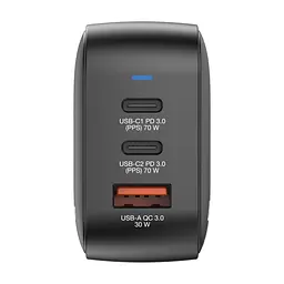 Зарядний пристрій Verbatim MiniGaN 70 W 3 ports (2xUSB-C/1xUSB-A) (32229) - мініатюра 4