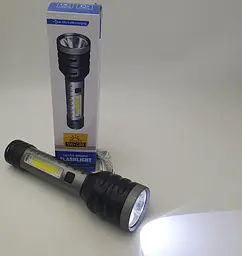 Ручний LED ліхтар 5W+COB акумуляторний кемпінговий ліхтарик з боковим COB світильником 4 режими роботи USB заряджання Ranchi RC-22058 - мініатюра 4