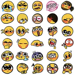Стікерпак Емодзі Набір наклейок GeekLand Emoji 60 штук - мініатюра 3