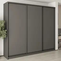 Шафа-купе тридверна MebelStar Уні BG 3ДСП 270x60x240 см Антрацит (MBS-7695)