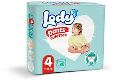 Підгузки-трусики дитячі Lody Baby Pants Culottes maxi 4 (7-18 кг) 30 шт. дихаючі