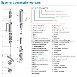 Насос глибинний відцентровий Zegor 3QJED221-0,75 кабель 40 м 30412 - мініатюра 3