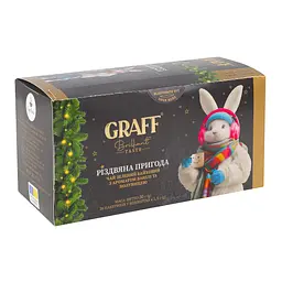 Чай зелений байховий Graff Christmas experience з полуницею та ароматом ванілі у пакетиках 30 г (20 шт. х 1.5 г) - мініатюра 4