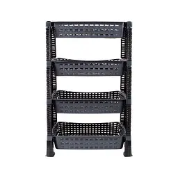 Етажерка Violet House Роттанг Еко 4-х ярусна для овочів сіра (0761 Роттанг Эко Grey 4-х ярусна д/овочів) - мініатюра 2