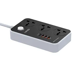 Мережевий продовжувач-фільтр LDNIO SC3412 POWER (3 х розетки 3 х USB) чорний - мініатюра 4