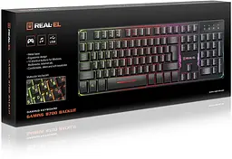 Клавіатура Real-el Gaming 8700 Чорний - мініатюра 10