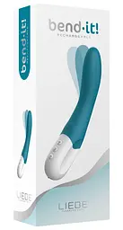 Вібратор точки G Liebe Bend It Rechargeable Ocean Blue, 10 режимів, дуже потужний, гнучкий стовбур - мініатюра 4