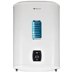 Водонагрівач Willer Libra, 2 кВт, сухий ТЕН, 30 л, прямокутний, універсальний, білий (EVH30DRI)