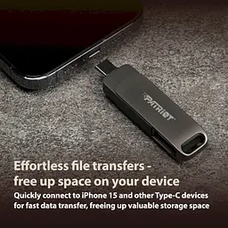 Флешка подвійна - 2 виходи Patriot Rage R550 32 GB USB-A + USB-C 3.2 (PE32GR550DSAD) - мініатюра 7